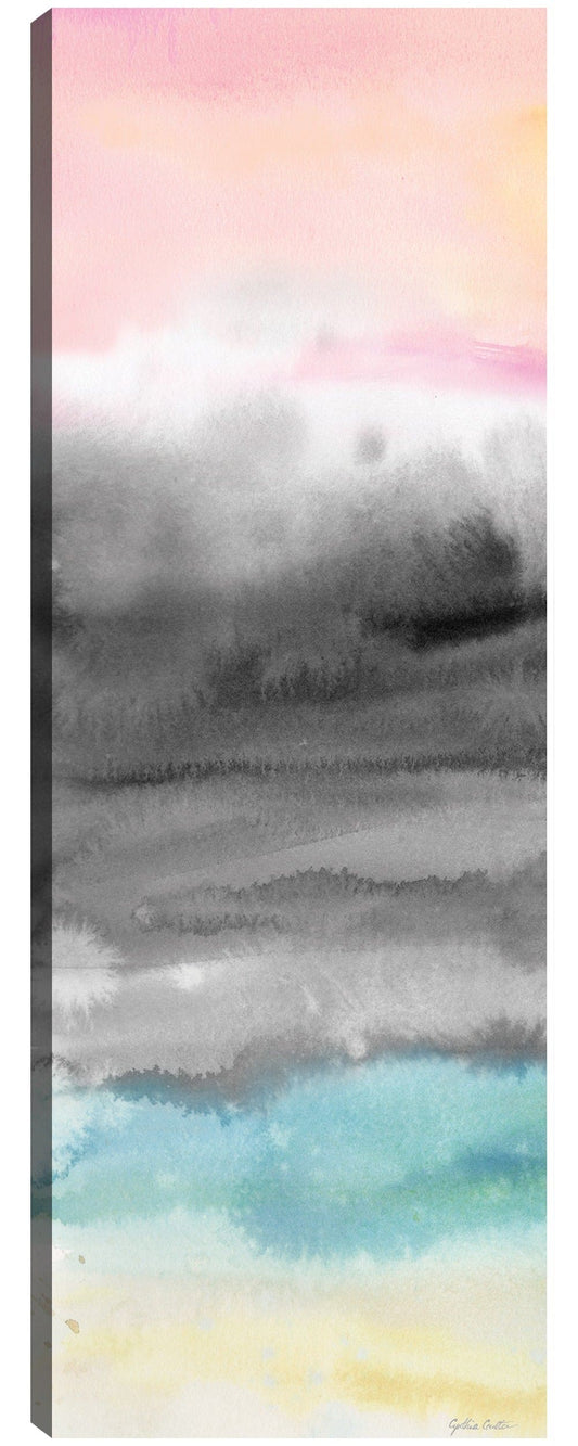 Panel abstracto de puesta de sol rosa I - Cynthia Coulter