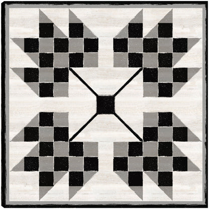 Bloque de edredón blanco y negro V - Tara Reed