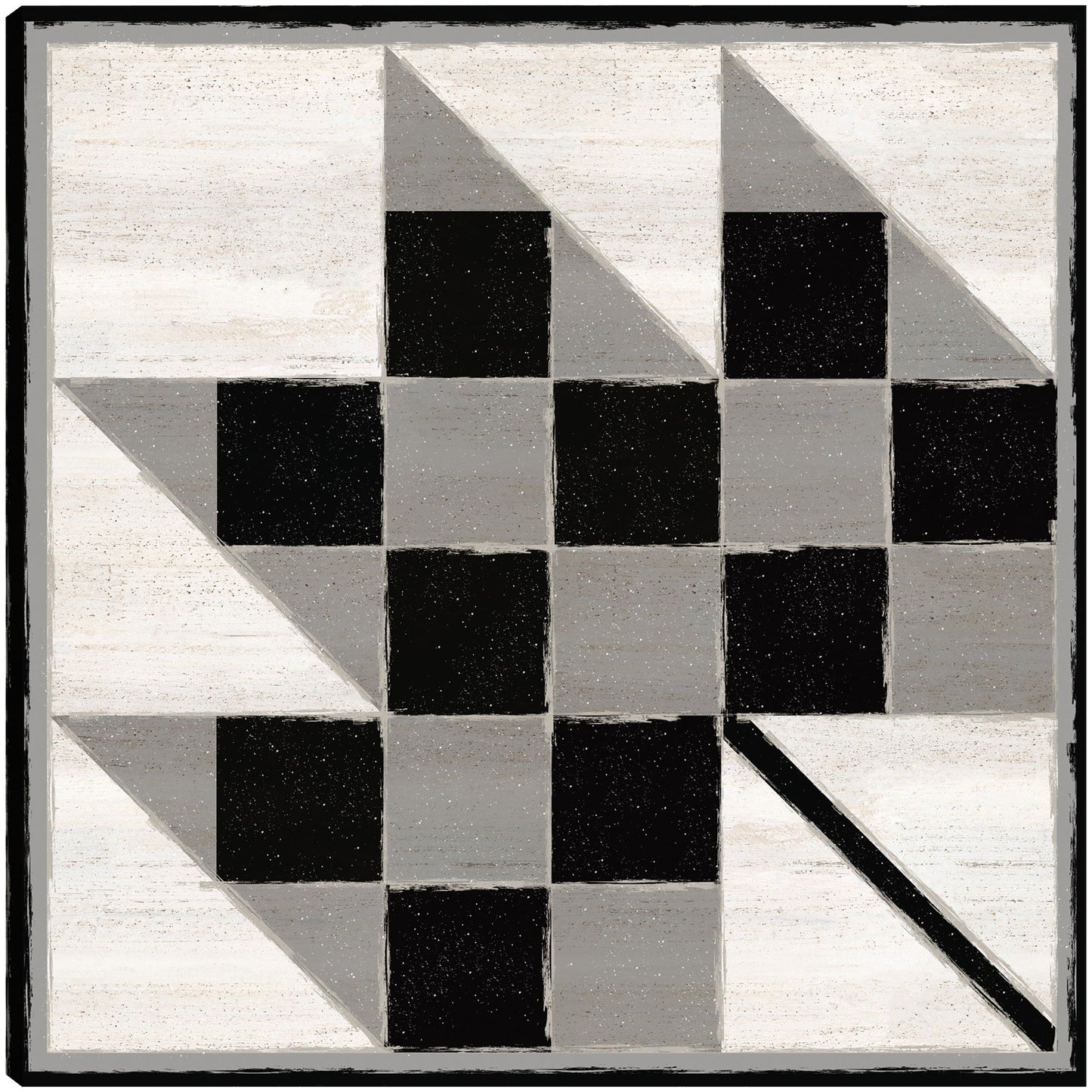 Bloque de edredón blanco y negro VI - Tara Reed