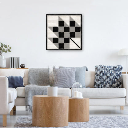 Bloque de edredón blanco y negro VI - Tara Reed