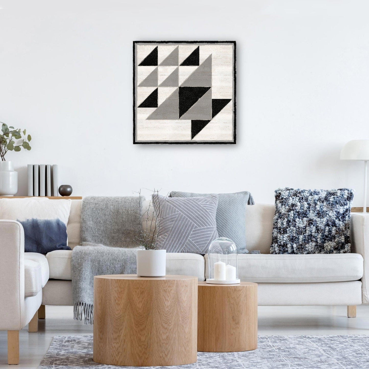 Bloque de edredón en blanco y negro VIII - Tara Reed