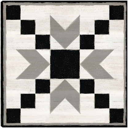 Bloque de edredón en blanco y negro XI - Tara Reed