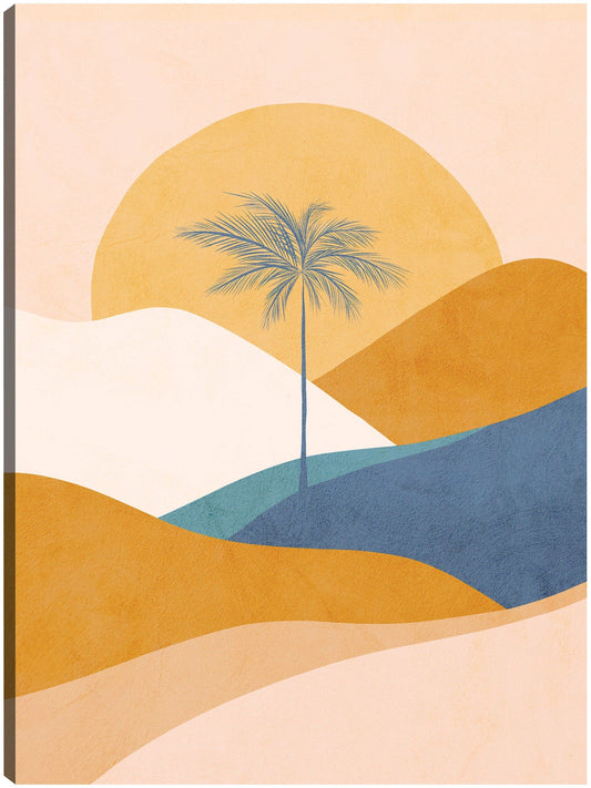 Atardecer de palmeras tropicales - Dominique Vari