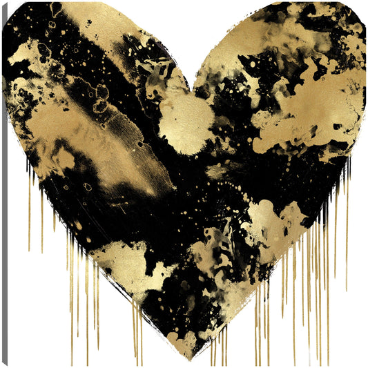 Gran corazón negro y dorado - Lindsay Rodgers