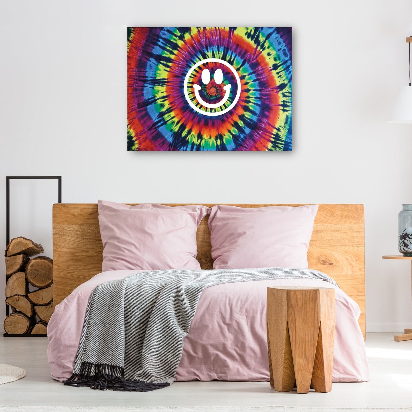 Cara feliz del arco iris del teñido anudado - Molly Kearns