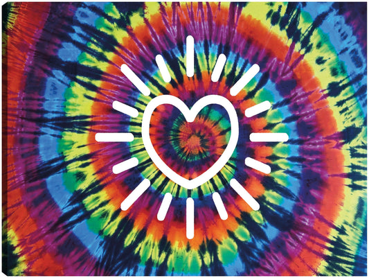 Corazón radiante del arco iris del teñido anudado - Molly Kearns