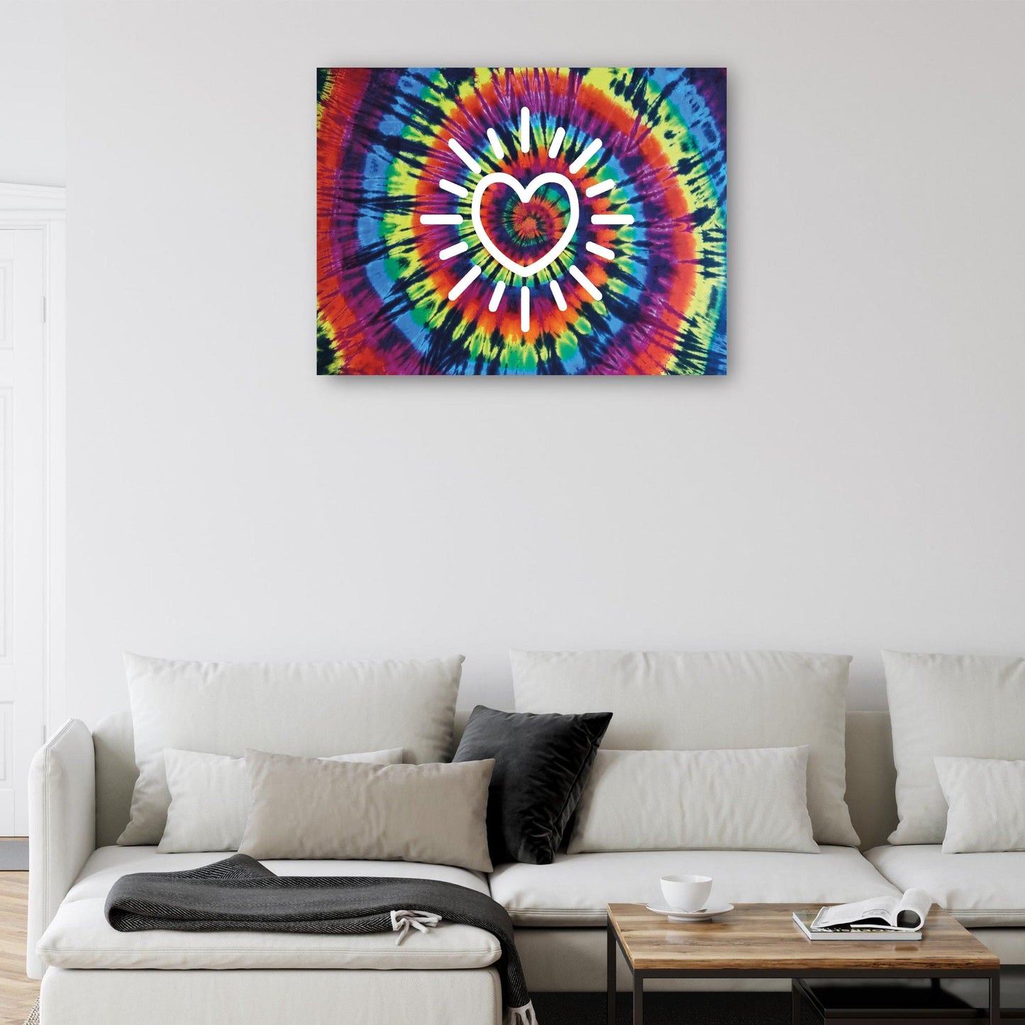 Corazón radiante del arco iris del teñido anudado - Molly Kearns