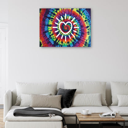 Corazón radiante del arco iris del teñido anudado - Molly Kearns