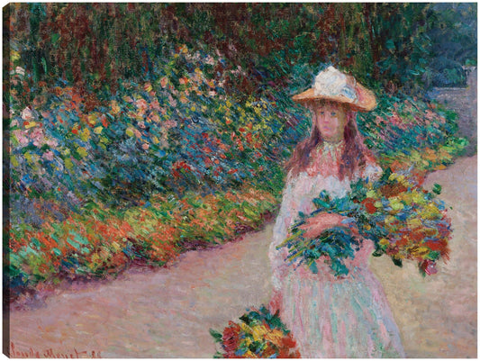 Jovencita en el jardín de Giverny (1888) - Claude Monet