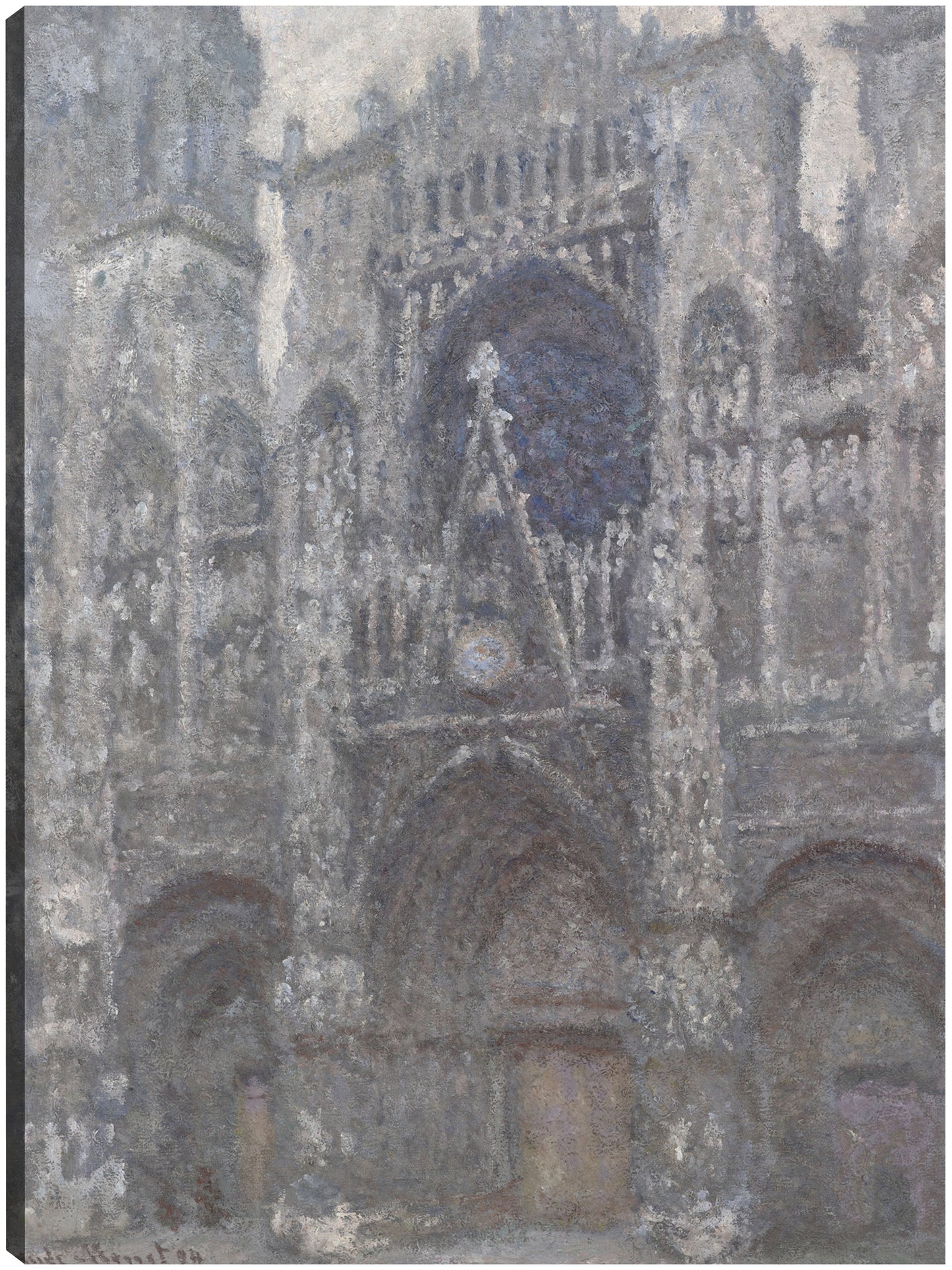 La Catedral de Ruán. El portal, Tiempo gris (1892) - Claude Monet
