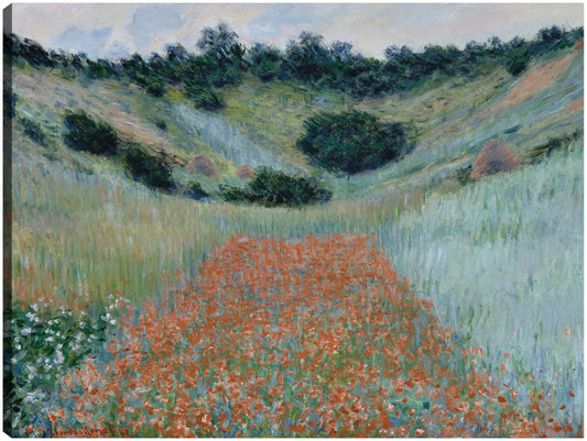Campo de amapolas en una hondonada cerca de Giverny (1885) - Claude Monet