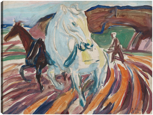 Caballos arando (1929) - Edvard Munch