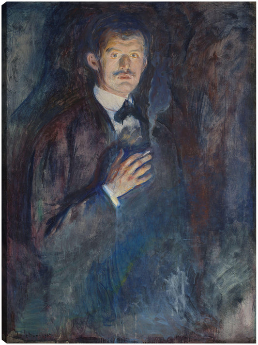 Autorretrato con cigarrillo (1895) - Edvard Munch