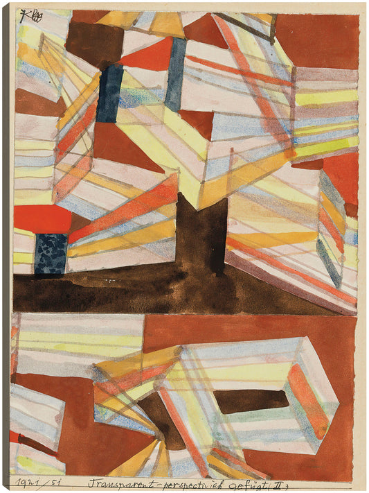 Transparente-perspectivisch gefügt (II.) (1921) - Paul Klee
