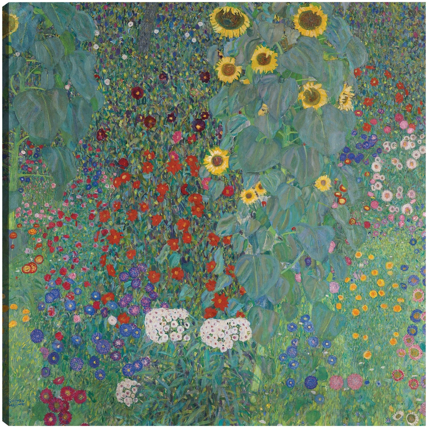Jardín de la cabaña con girasoles (1907) - Gustav Klimt
