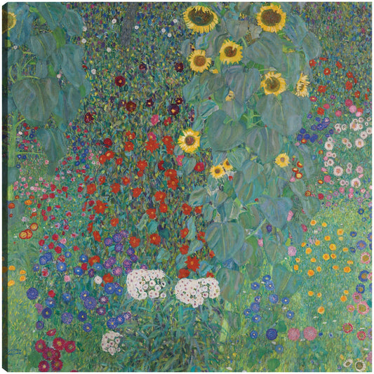 Jardín de la cabaña con girasoles (1907) - Gustav Klimt