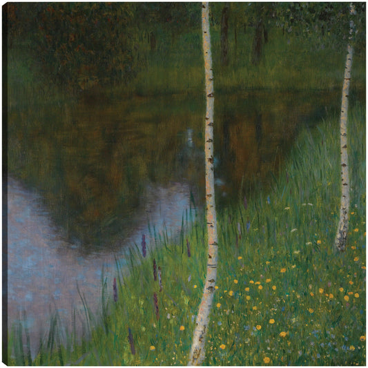 A orillas del lago con abedules - Gustav Klimt