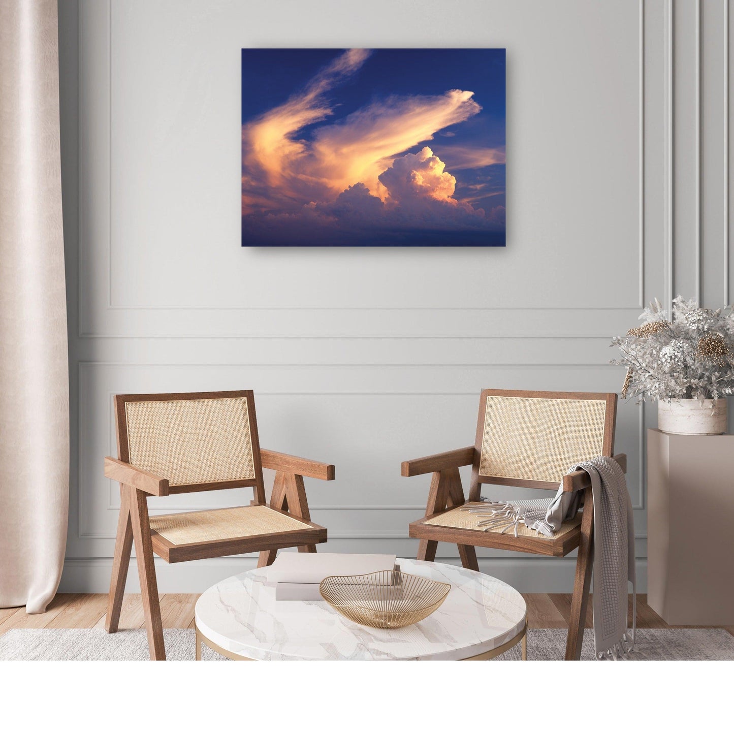 Nubes de resplandor al atardecer - Vintage Images