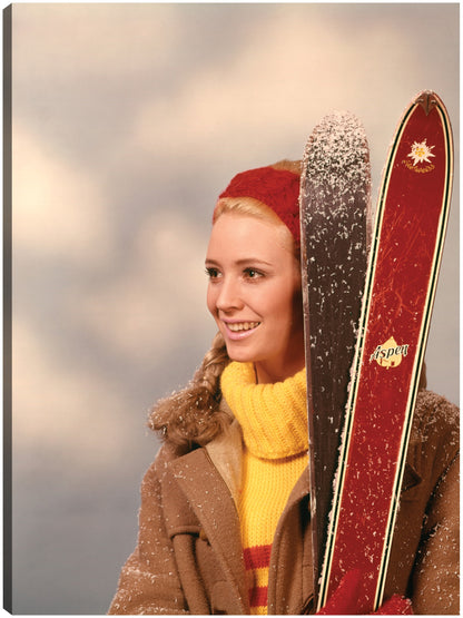 Esquiador de nieve Red Cap - Vintage Images