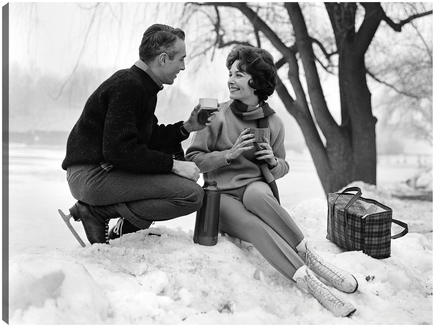 Patinadores de chocolate caliente - Vintage Images