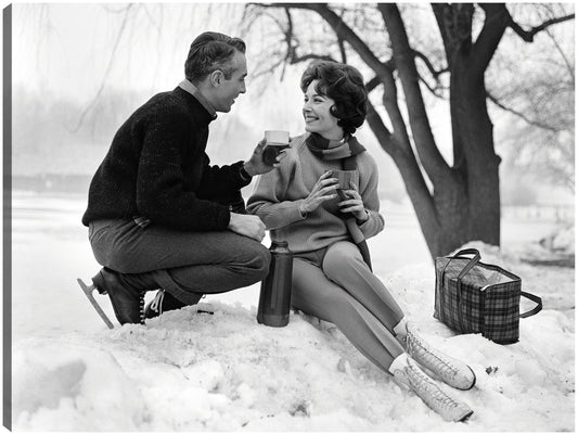 Patinadores de chocolate caliente - Vintage Images