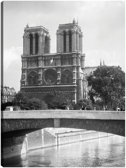 Vista del puente de Notre Dame - Vintage Images