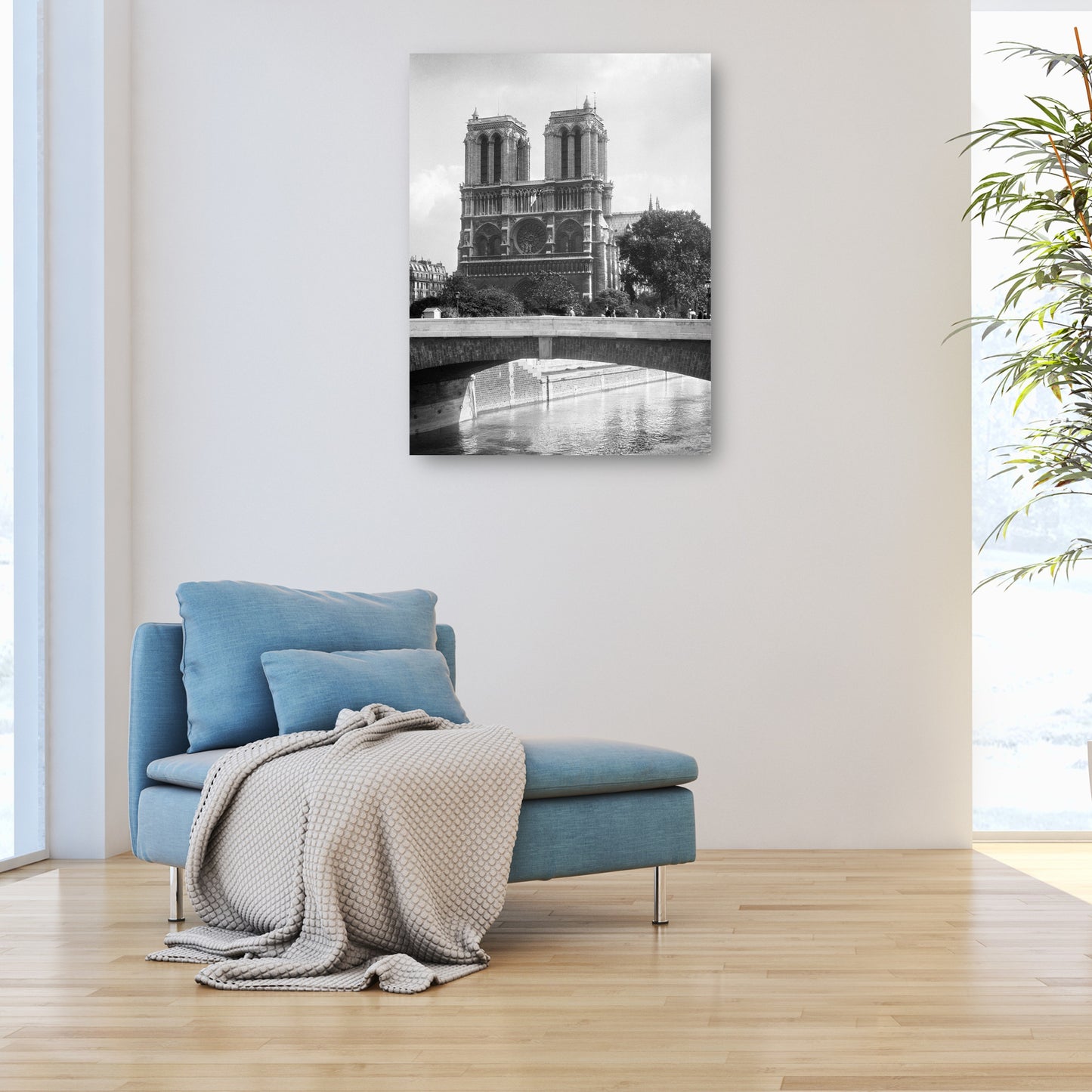 Vista del puente de Notre Dame - Vintage Images