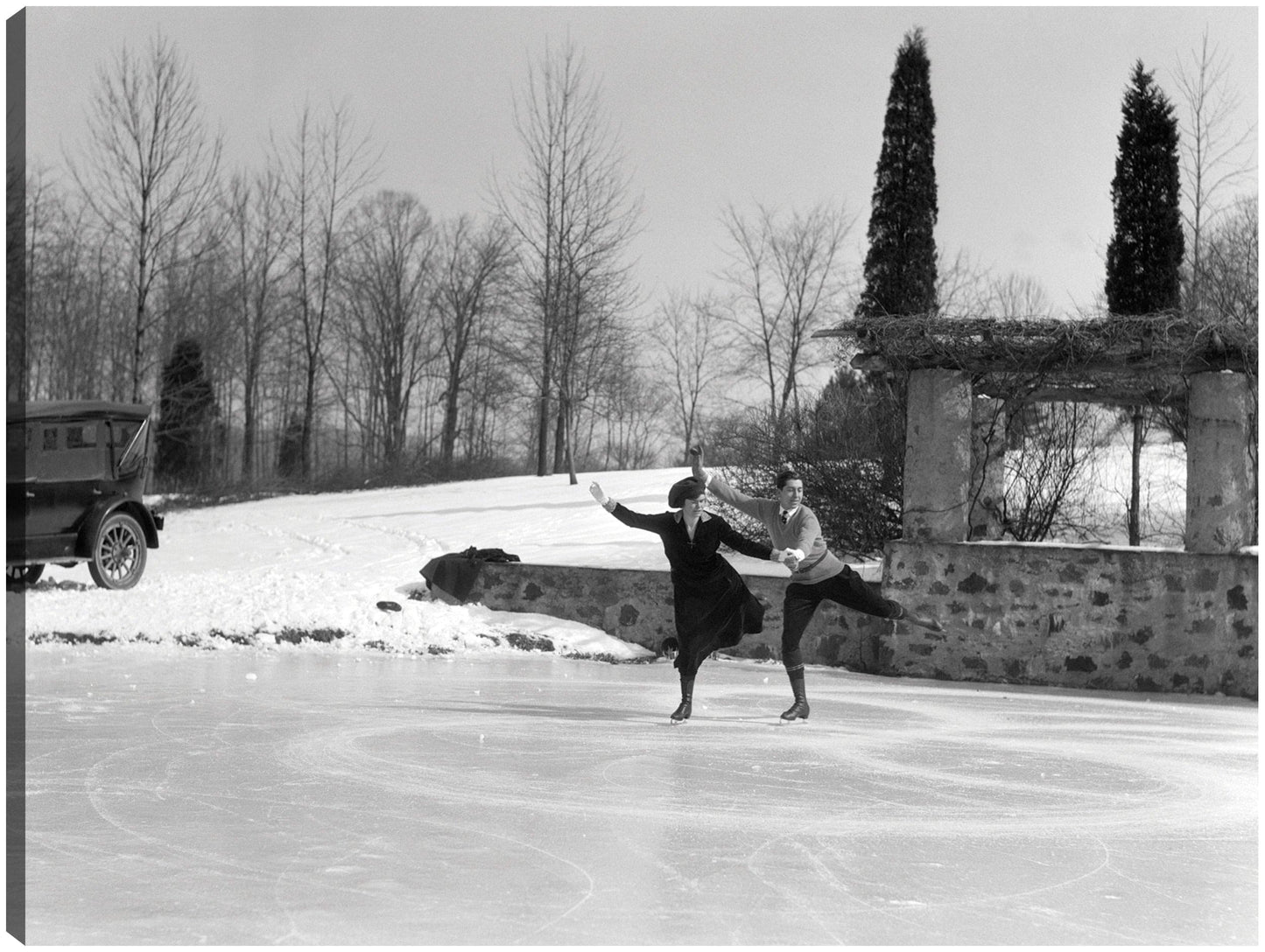 Pareja de patinaje vintage - Vintage Images