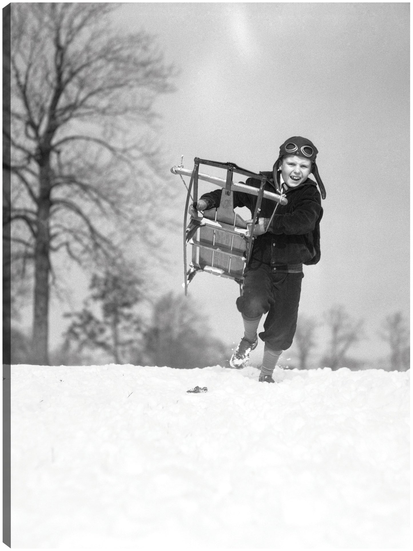 Trineo nevado vintage - Vintage Images