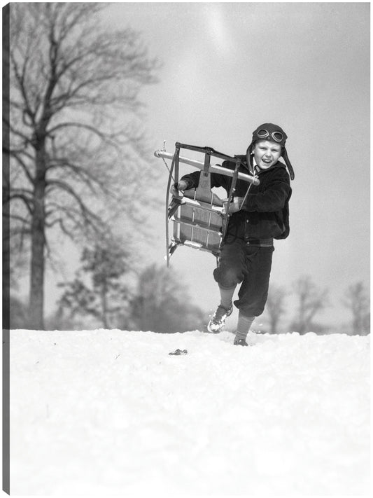 Trineo nevado vintage - Vintage Images