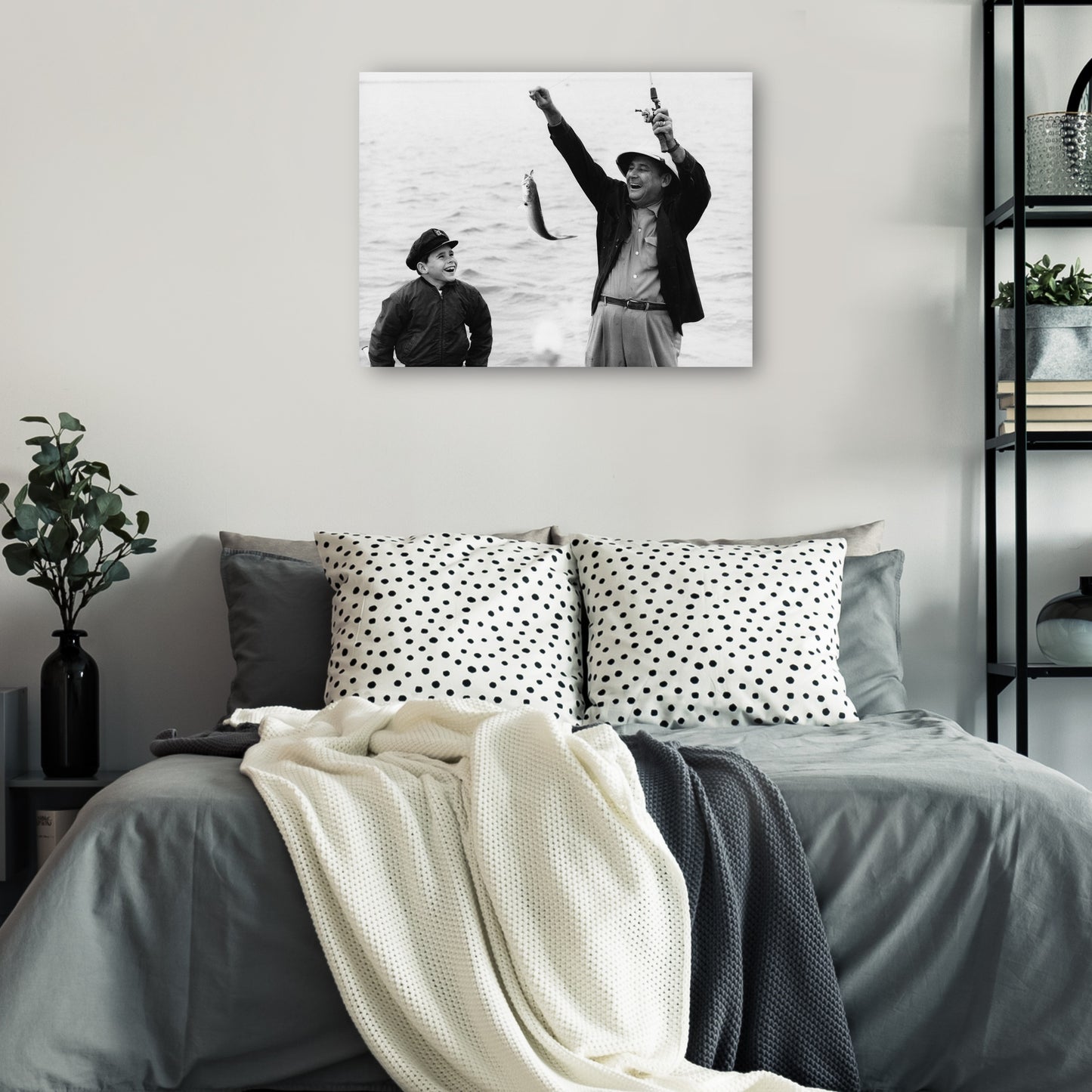 Padre e hijo pescadores - Vintage Images