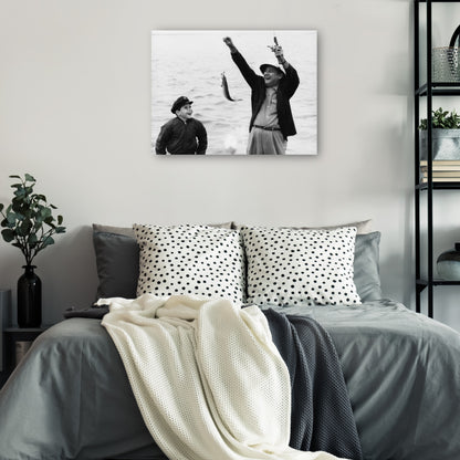 Padre e hijo pescadores - Vintage Images