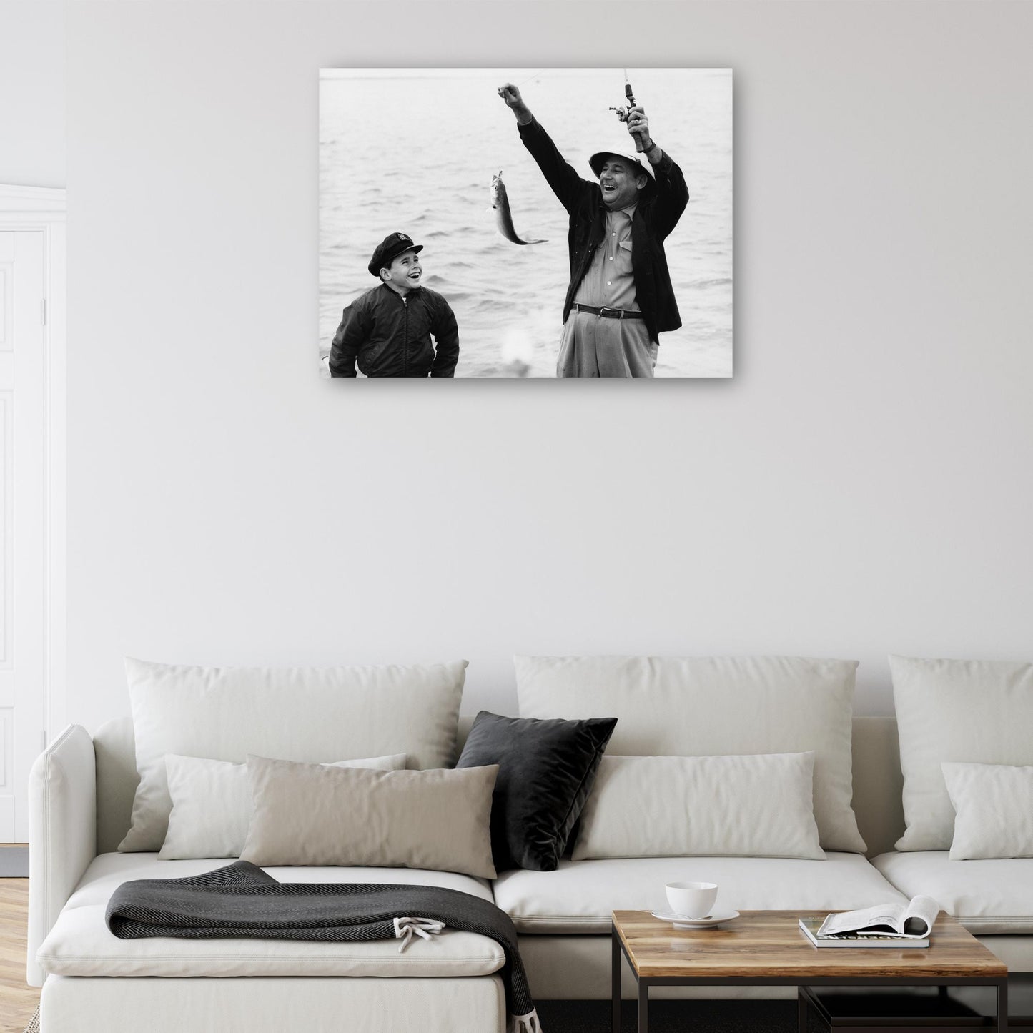 Padre e hijo pescadores - Vintage Images