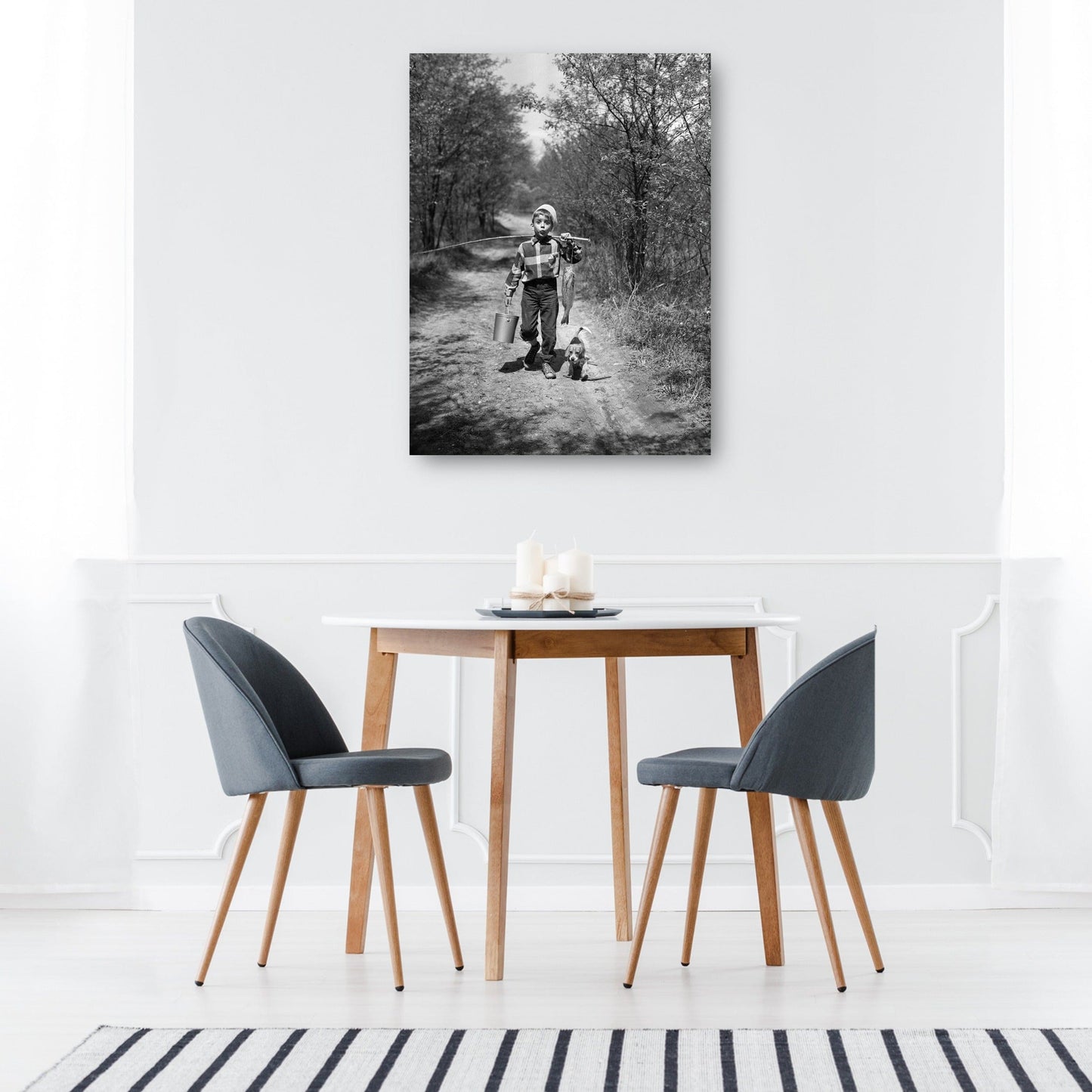 Vintage Country Road Boy - Vintage Images