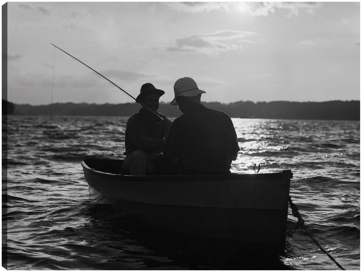 Friends Paddleboat Fishing - Vintage Images