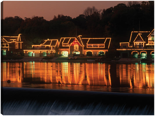 River Glow Philly Row - Vintage Images