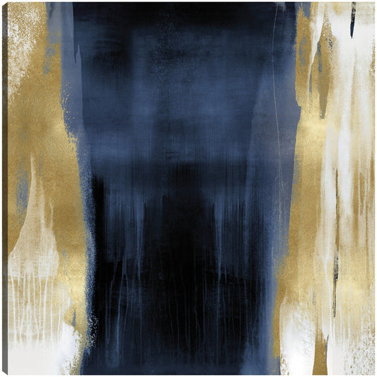 Caída libre azul con oro II - Christine Wright
