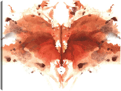 Mancha de Rorschach simétrica de acuarela sobre fondo blanco - DP Gallery
