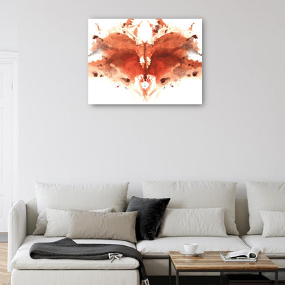 Mancha de Rorschach simétrica de acuarela sobre fondo blanco - DP Gallery