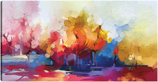 Paisaje abstracto de pintura al óleo. - DP Gallery