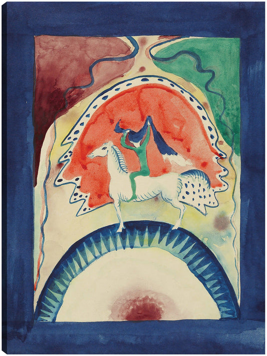 Diseño para la portada del almanaque 'El Jinete Azul' (1911) - Wassily Kandinsky