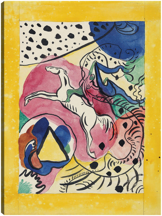 Diseño para la portada del almanaque &#39;El Jinete Azul&#39; (1911) - Wassily Kandinsky
