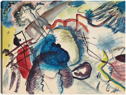 Borrador de &amp;#39;Cuadro con borde blanco&amp;#39; (1913) - Wassily Kandinsky