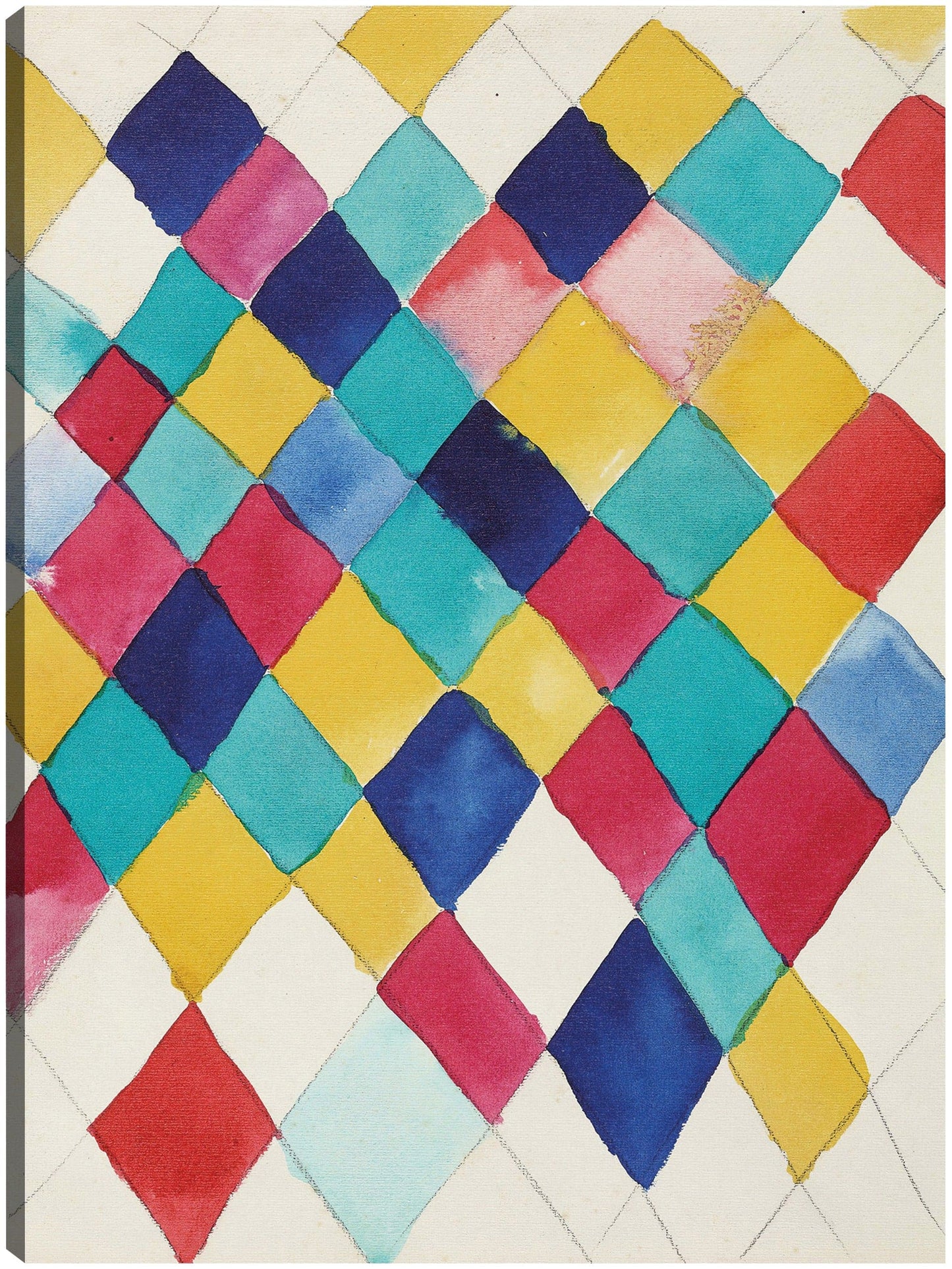 Farbstudie mit Rauten (1913) - Wassily Kandinsky