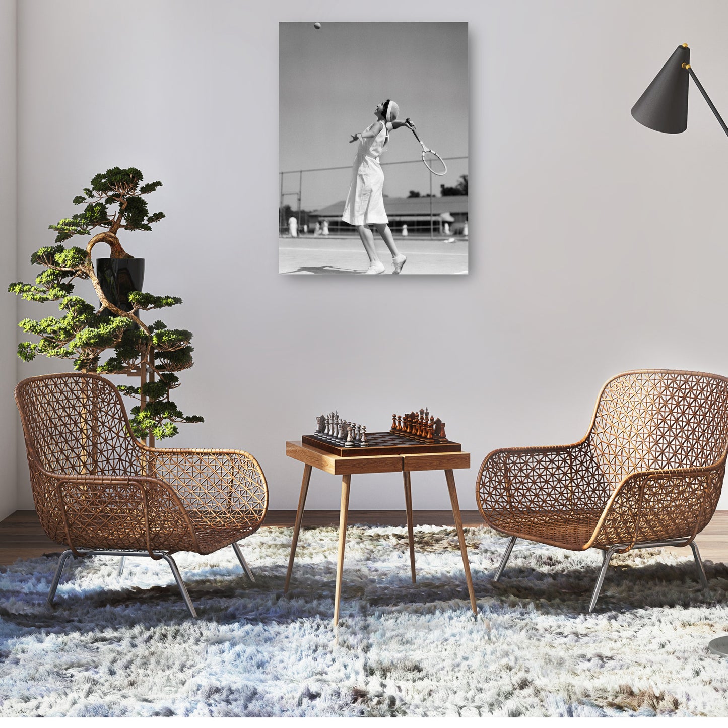Ovehead Lob Tenis Chica - Vintage Images
