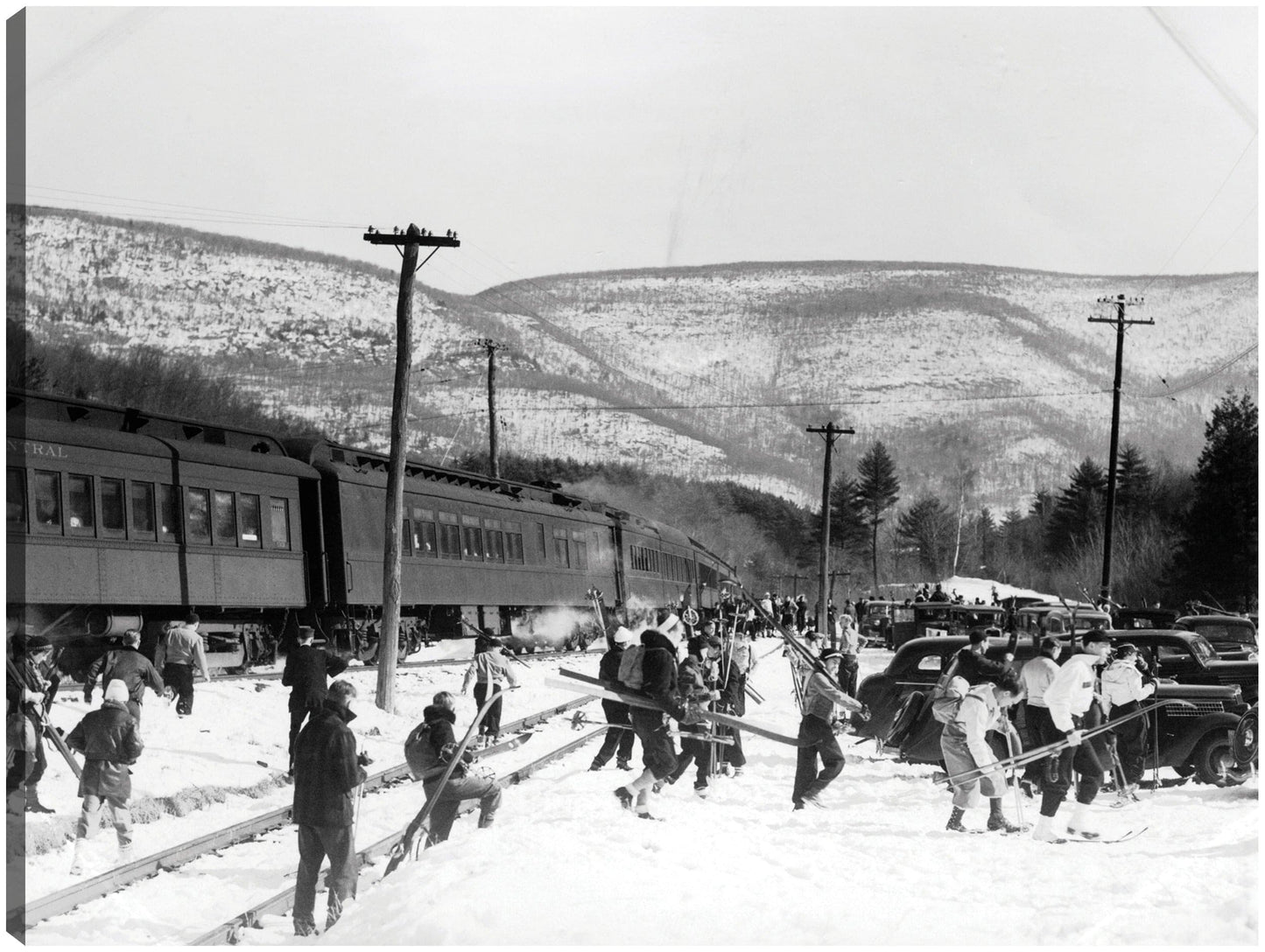 Tren de esquí Bear Mountain - Vintage Images