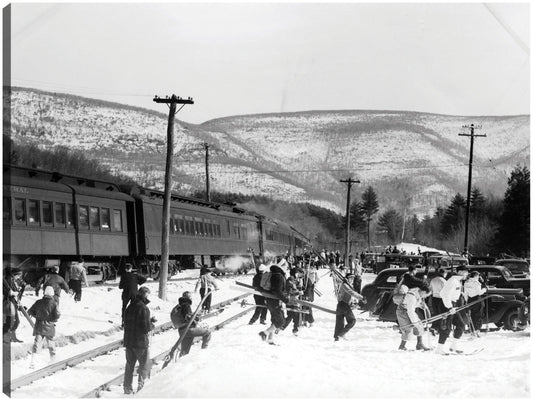 Tren de esquí Bear Mountain - Vintage Images