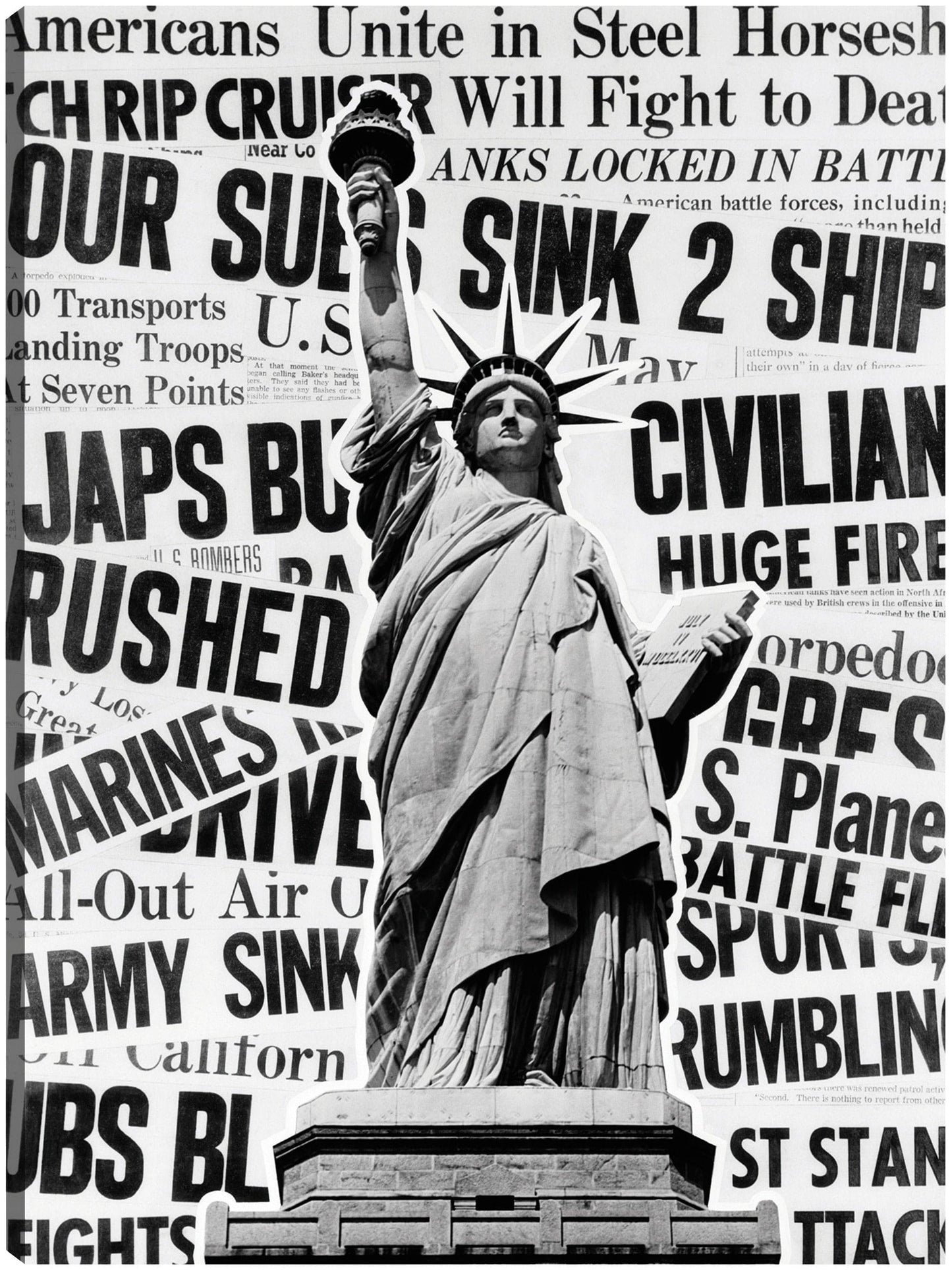 Collage de la Señora Libertad - Vintage Images