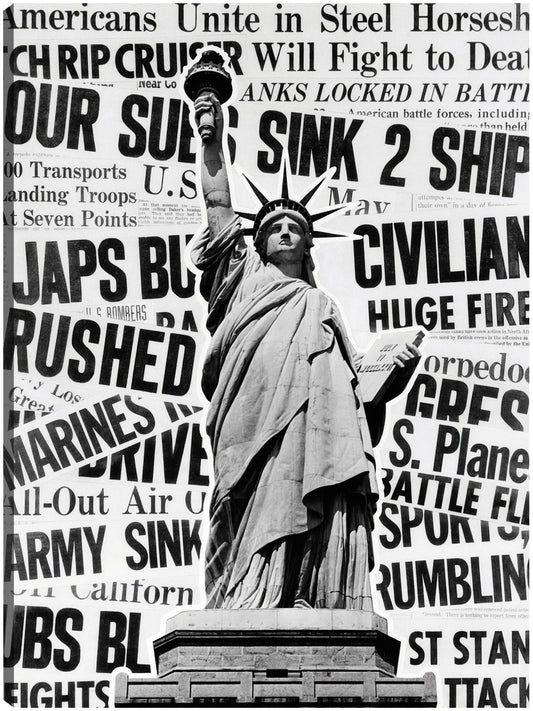 Collage de la Señora Libertad - Vintage Images