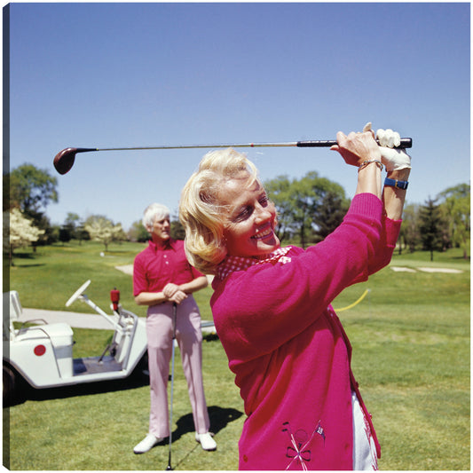 Lady Golfer Swing - Vintage Images